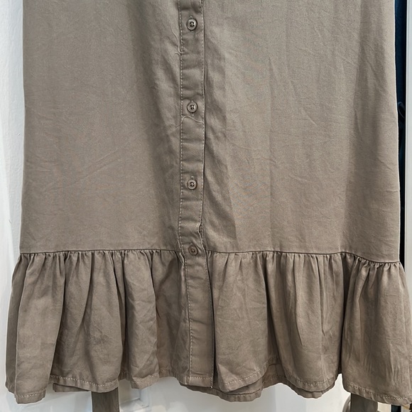 Tan Button Down Dress - Picture 3 of 5